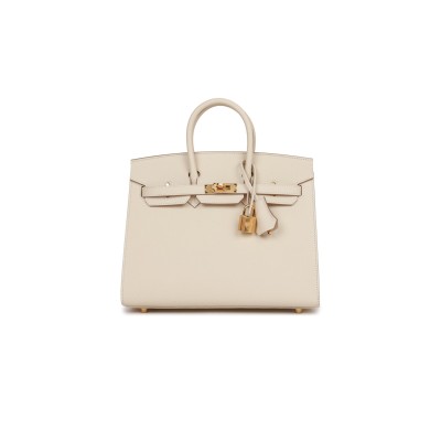 HERMES BIRKIN 25 SELLIER EPSOM GOLD HARDWARE (25*20*13cm)